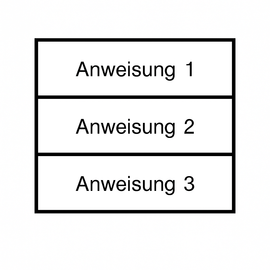 Struktogramm einfache Sequenz